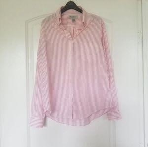 Brooks Brothers Pink White Striped Button Shirt 8